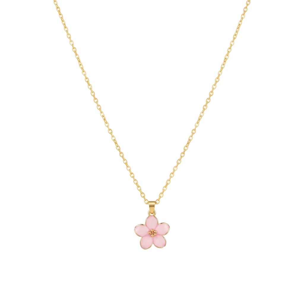 Collier Pendentif Rose